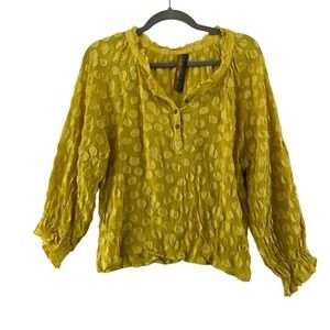 Aratta Silent Journey polkadot blouse —Sunshine Yellow